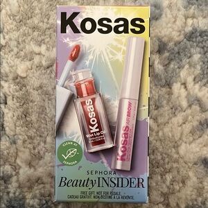 Kosas Wet Lip Oil and Air Brow Set - Red and White